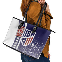 USA Soccer Leather Tote Bag The Stars and Stripes Football - Road To Champion