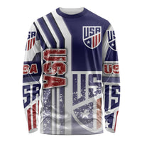 USA Soccer Long Sleeve Shirt The Stars and Stripes Football - Road To Champion - Wonder Print Shop