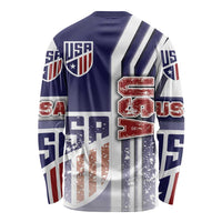 USA Soccer Long Sleeve Shirt The Stars and Stripes Football - Road To Champion - Wonder Print Shop