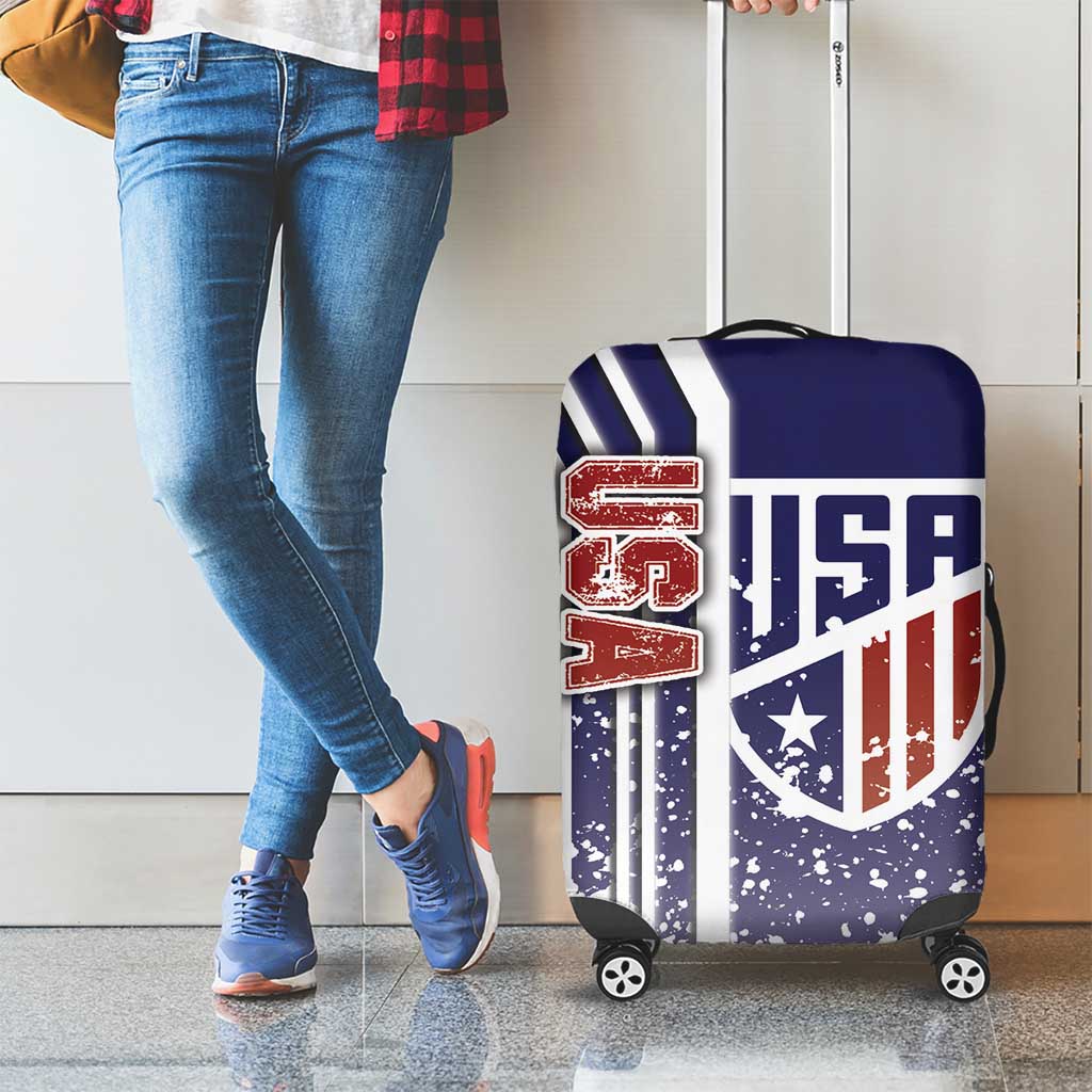 USA Soccer Luggage Cover The Stars and Stripes Football - Road To Champion - Wonder Print Shop