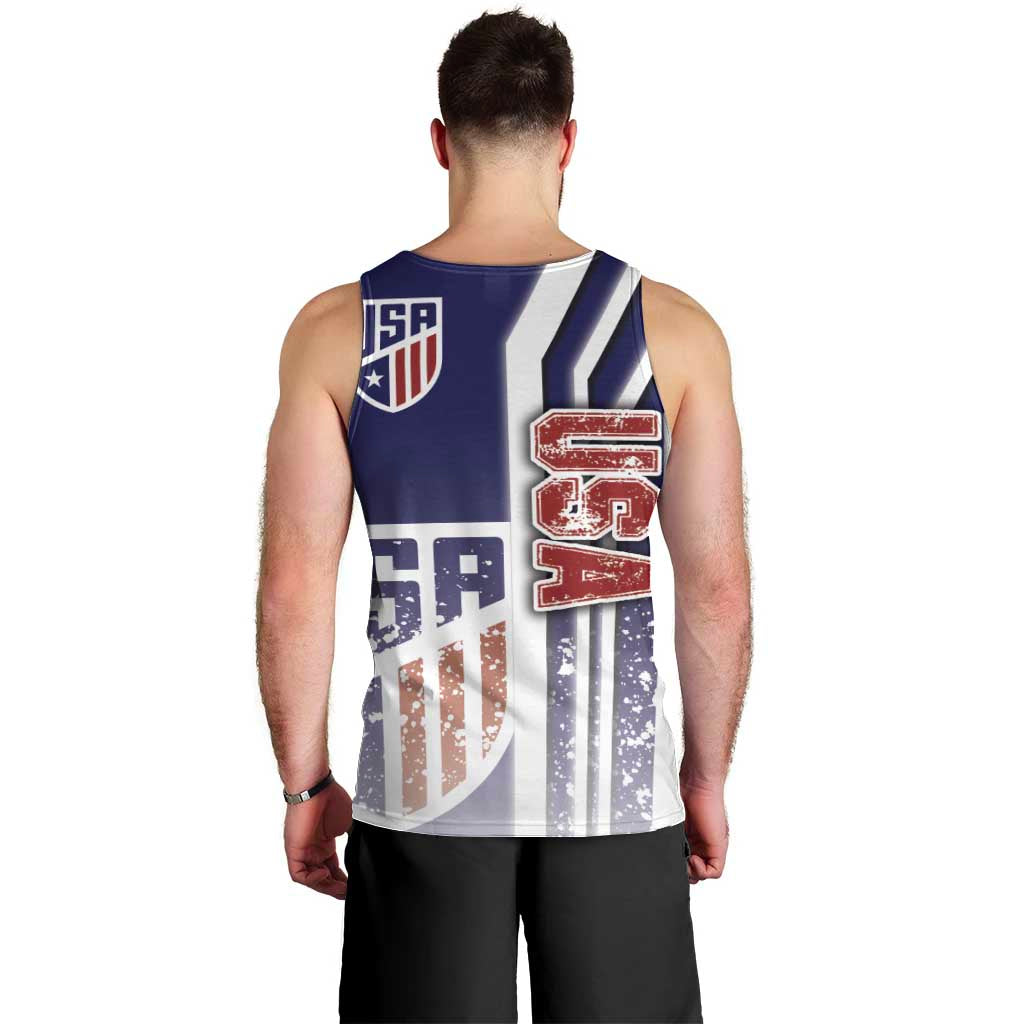 USA Soccer Men Tank Top The Stars and Stripes Football - Road To Champion - Wonder Print Shop