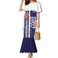 USA Soccer Mermaid Dress The Stars and Stripes Football - Road To Champion - Wonder Print Shop