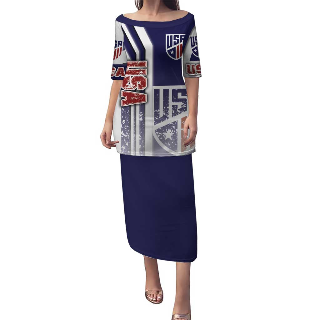 USA Soccer Puletasi The Stars and Stripes Football - Road To Champion - Wonder Print Shop