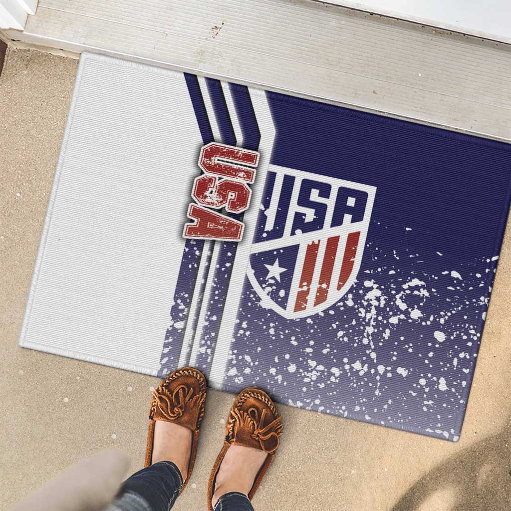 USA Soccer Rubber Doormat The Stars and Stripes Football - Road To Champion - Wonder Print Shop