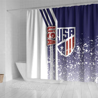 USA Soccer Shower Curtain The Stars and Stripes Football - Road To Champion - Wonder Print Shop