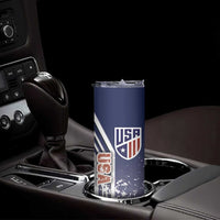 USA Soccer Skinny Tumbler The Stars and Stripes Football - Road To Champion