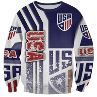 USA Soccer Sweatshirt The Stars and Stripes Football - Road To Champion - Wonder Print Shop