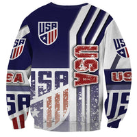 USA Soccer Sweatshirt The Stars and Stripes Football - Road To Champion - Wonder Print Shop