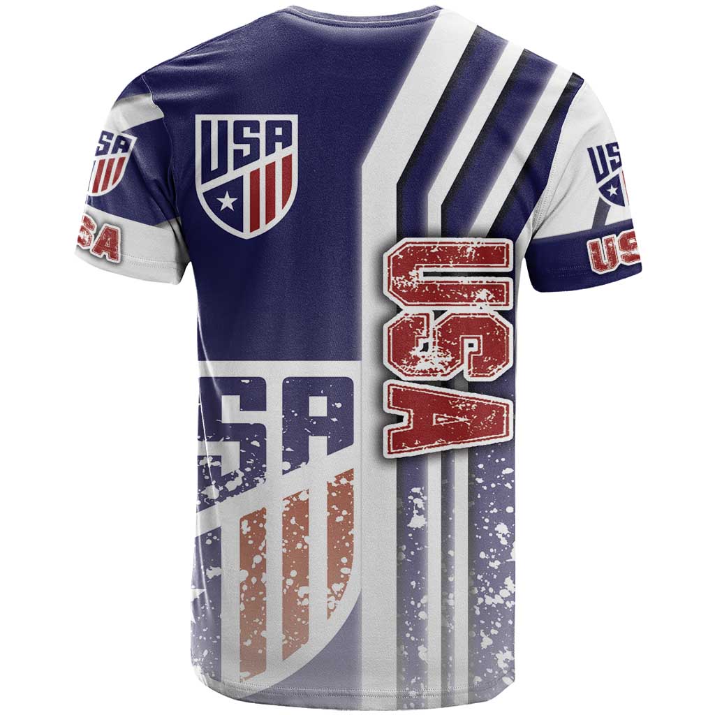 USA Soccer T Shirt The Stars and Stripes Football - Road To Champion - Wonder Print Shop