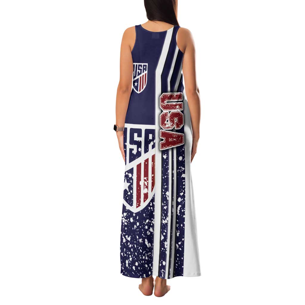 USA Soccer Tank Maxi Dress The Stars and Stripes Football - Road To Champion - Wonder Print Shop