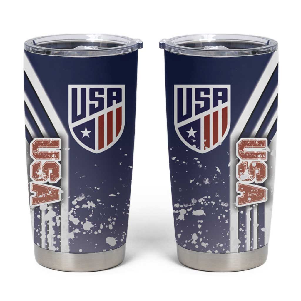 USA Soccer Tumbler Cup The Stars and Stripes Football - Road To Champion