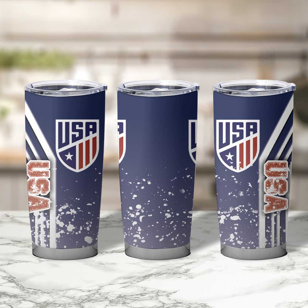 USA Soccer Tumbler Cup The Stars and Stripes Football - Road To Champion