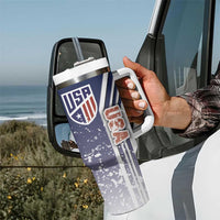 USA Soccer Tumbler With Handle The Stars and Stripes Football - Road To Champion