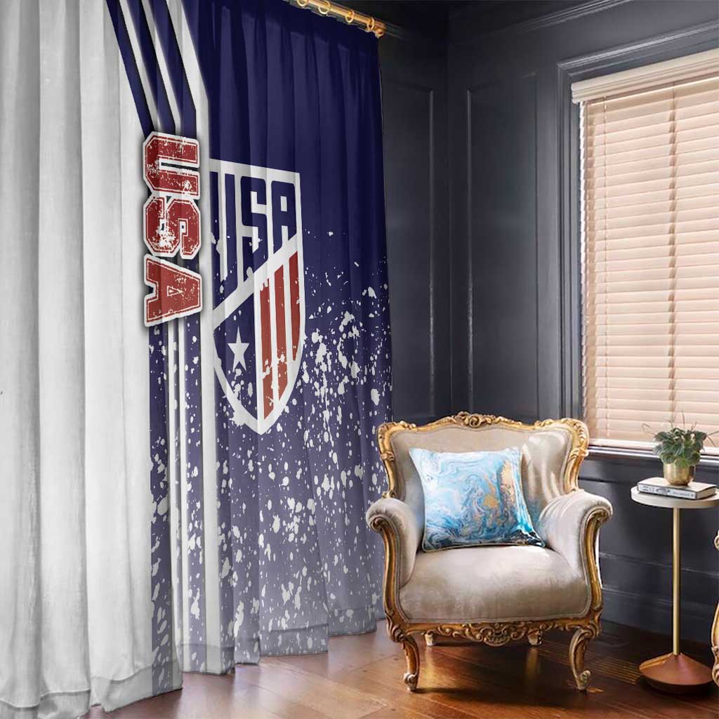 USA Soccer Window Curtain The Stars and Stripes Football - Road To Champion - Wonder Print Shop