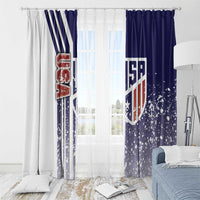 USA Soccer Window Curtain The Stars and Stripes Football - Road To Champion - Wonder Print Shop