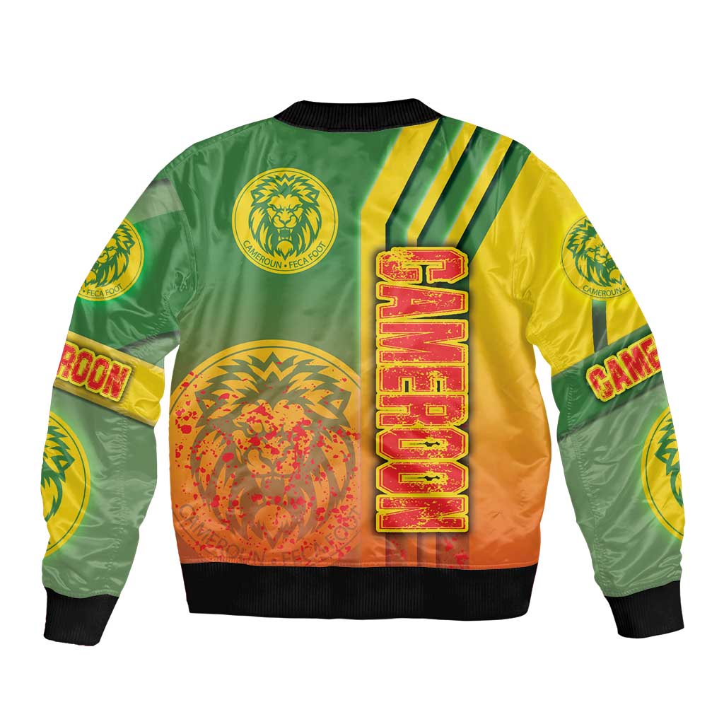 Cameroon Football Bomber Jacket Indomitable Lions Soccer - Road To Champion