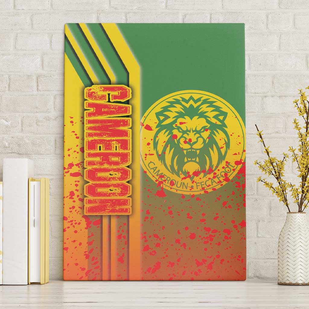 Cameroon Football Canvas Wall Art Indomitable Lions Soccer - Road To Champion