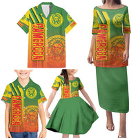 Cameroon Football Family Matching Puletasi and Hawaiian Shirt Indomitable Lions Soccer - Road To Champion