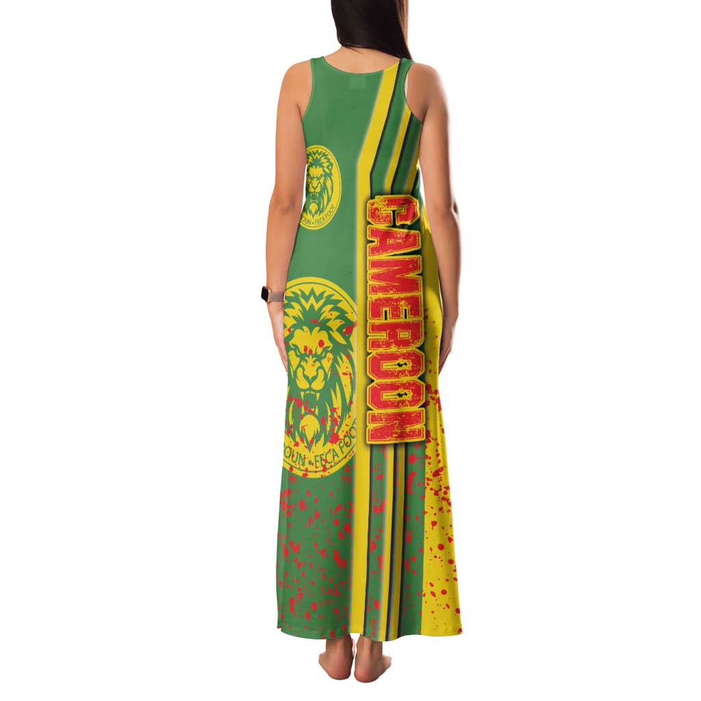 Cameroon Football Family Matching Tank Maxi Dress and Hawaiian Shirt Indomitable Lions Soccer - Road To Champion
