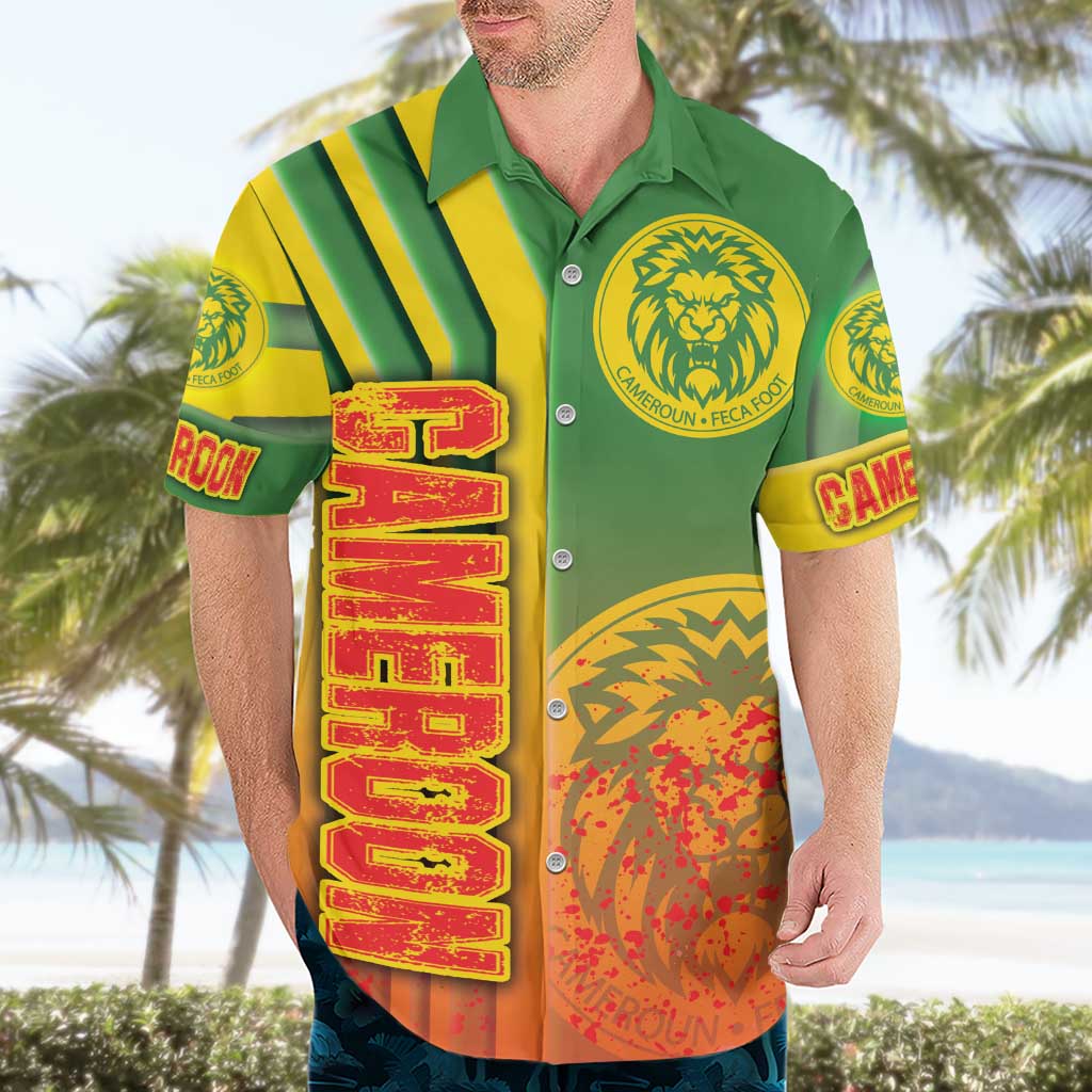 Cameroon Football Hawaiian Shirt Indomitable Lions Soccer - Road To Champion