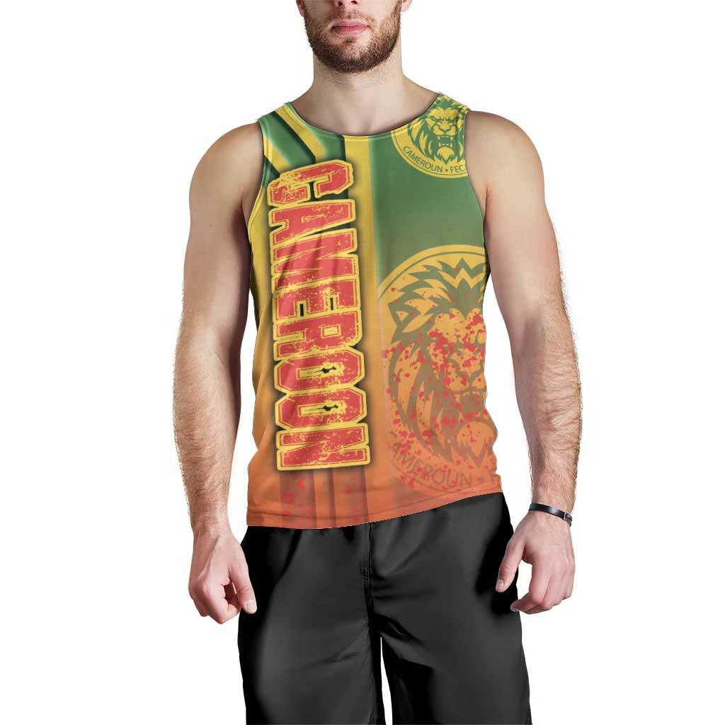Cameroon Football Men Tank Top Indomitable Lions Soccer - Road To Champion - Wonder Print Shop