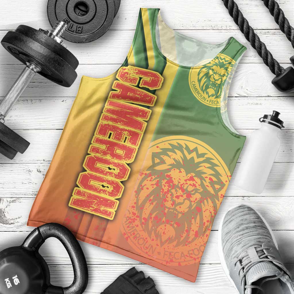 Cameroon Football Men Tank Top Indomitable Lions Soccer - Road To Champion - Wonder Print Shop
