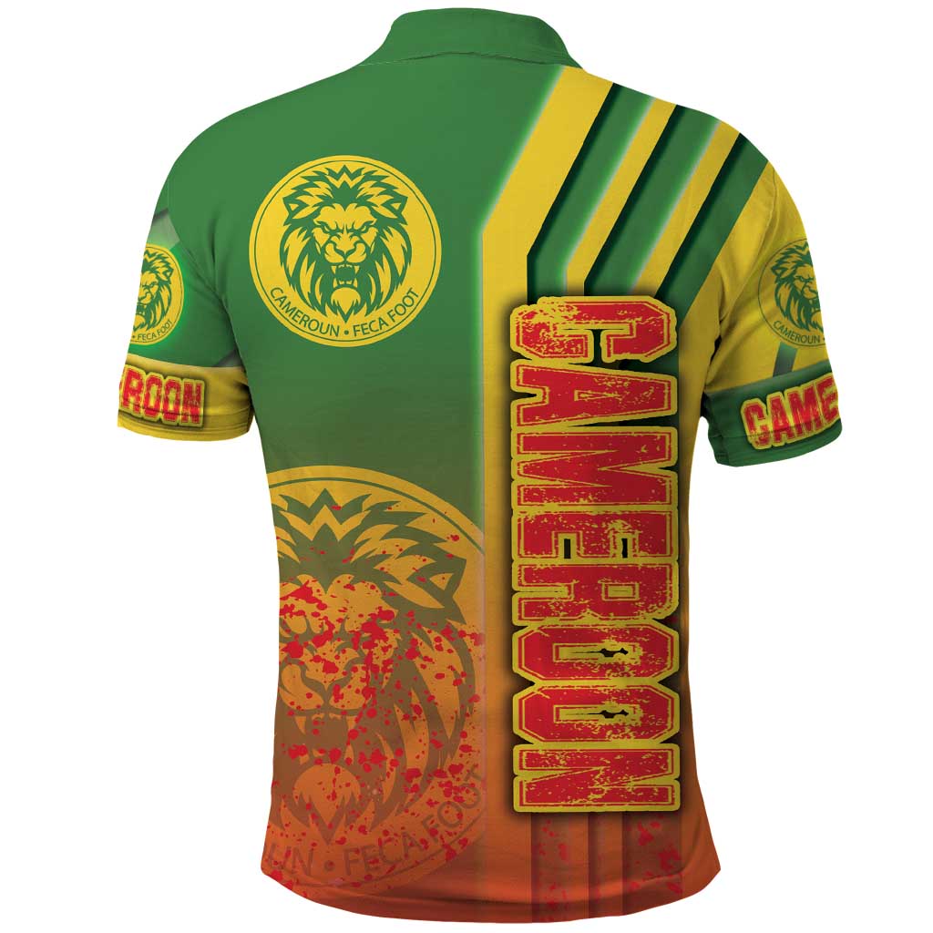 Cameroon Football Polo Shirt Indomitable Lions Soccer - Road To Champion - Wonder Print Shop