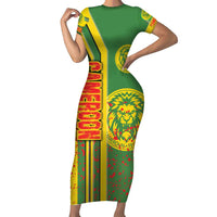 Cameroon Football Short Sleeve Bodycon Dress Indomitable Lions Soccer - Road To Champion - Wonder Print Shop