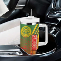 Cameroon Football Tumbler With Handle Indomitable Lions Soccer - Road To Champion