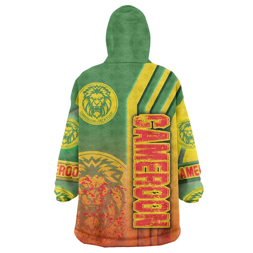 Cameroon Football Wearable Blanket Hoodie Indomitable Lions Soccer - Road To Champion - Wonder Print Shop