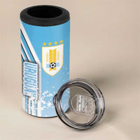 Uruguay Football 4 in 1 Can Cooler Tumbler Sky Blue Soccer - Road To Champion