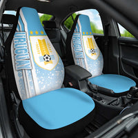 Uruguay Football Car Seat Cover Sky Blue Soccer - Road To Champion