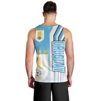 Uruguay Football Men Tank Top Sky Blue Soccer - Road To Champion - Wonder Print Shop