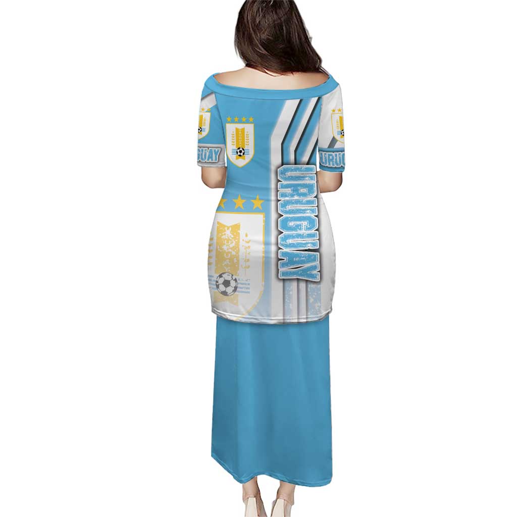 Uruguay Football Puletasi Sky Blue Soccer - Road To Champion - Wonder Print Shop