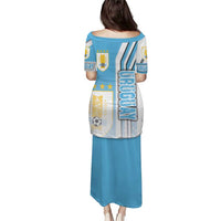 Uruguay Football Puletasi Sky Blue Soccer - Road To Champion - Wonder Print Shop