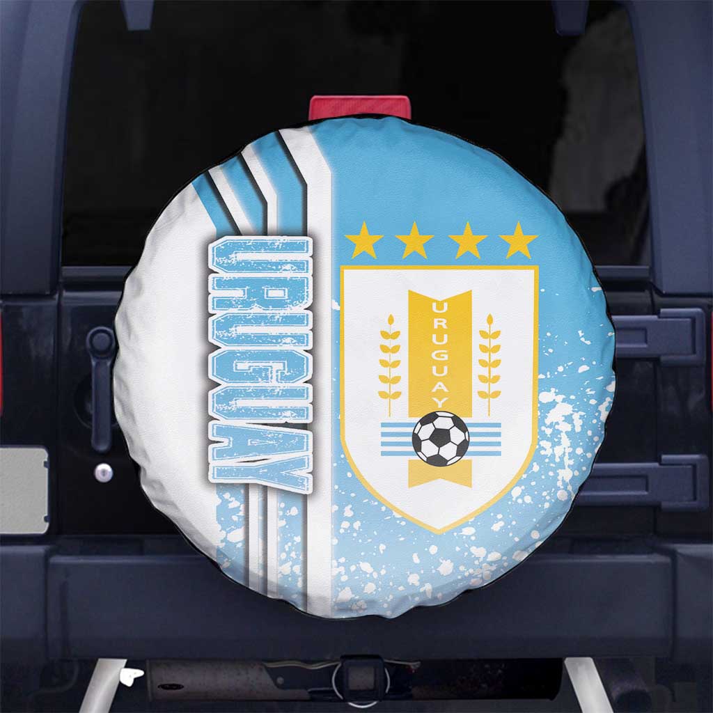 Uruguay Football Spare Tire Cover Sky Blue Soccer - Road To Champion - Wonder Print Shop