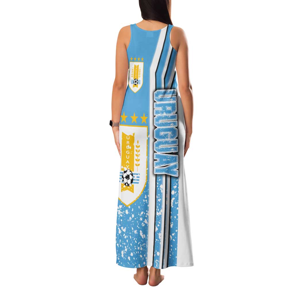 Uruguay Football Tank Maxi Dress Sky Blue Soccer - Road To Champion - Wonder Print Shop