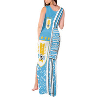 Uruguay Football Tank Maxi Dress Sky Blue Soccer - Road To Champion - Wonder Print Shop
