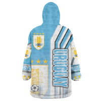 Uruguay Football Wearable Blanket Hoodie Sky Blue Soccer - Road To Champion - Wonder Print Shop