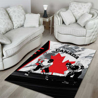 Canada Hockey Area Rug Maple Leaf Sport Style