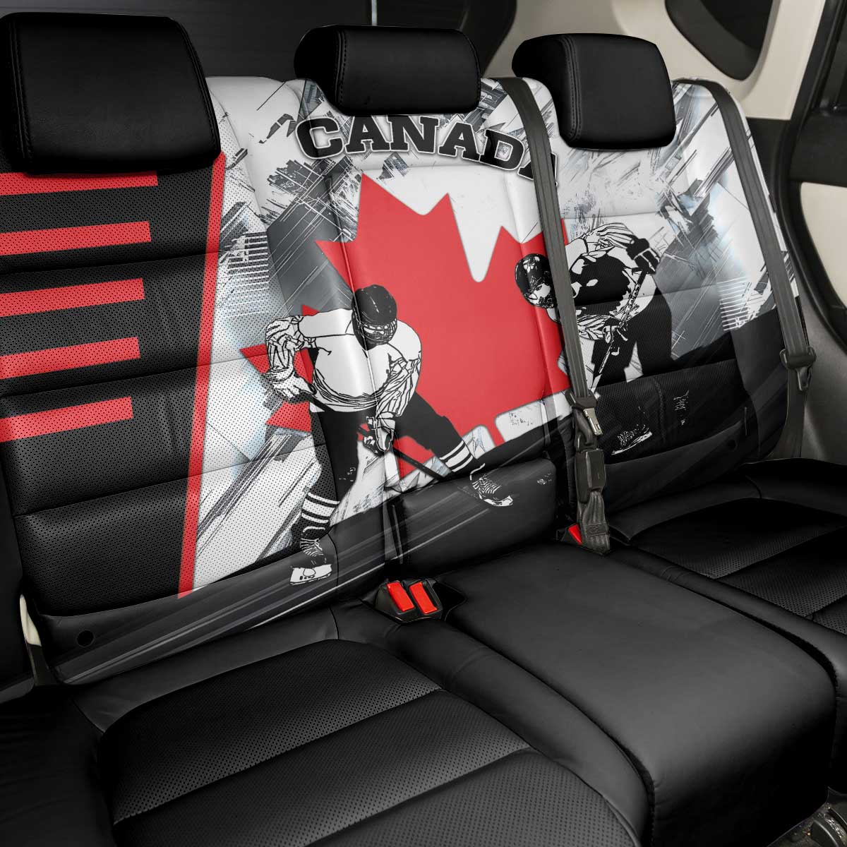 Canada Hockey Back Car Seat Cover Maple Leaf Sport Style
