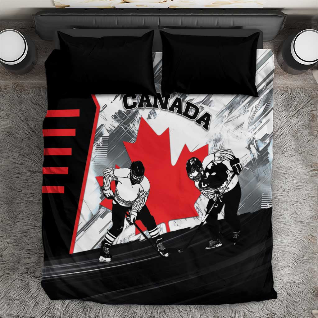 Canada Hockey Bedding Set Maple Leaf Sport Style