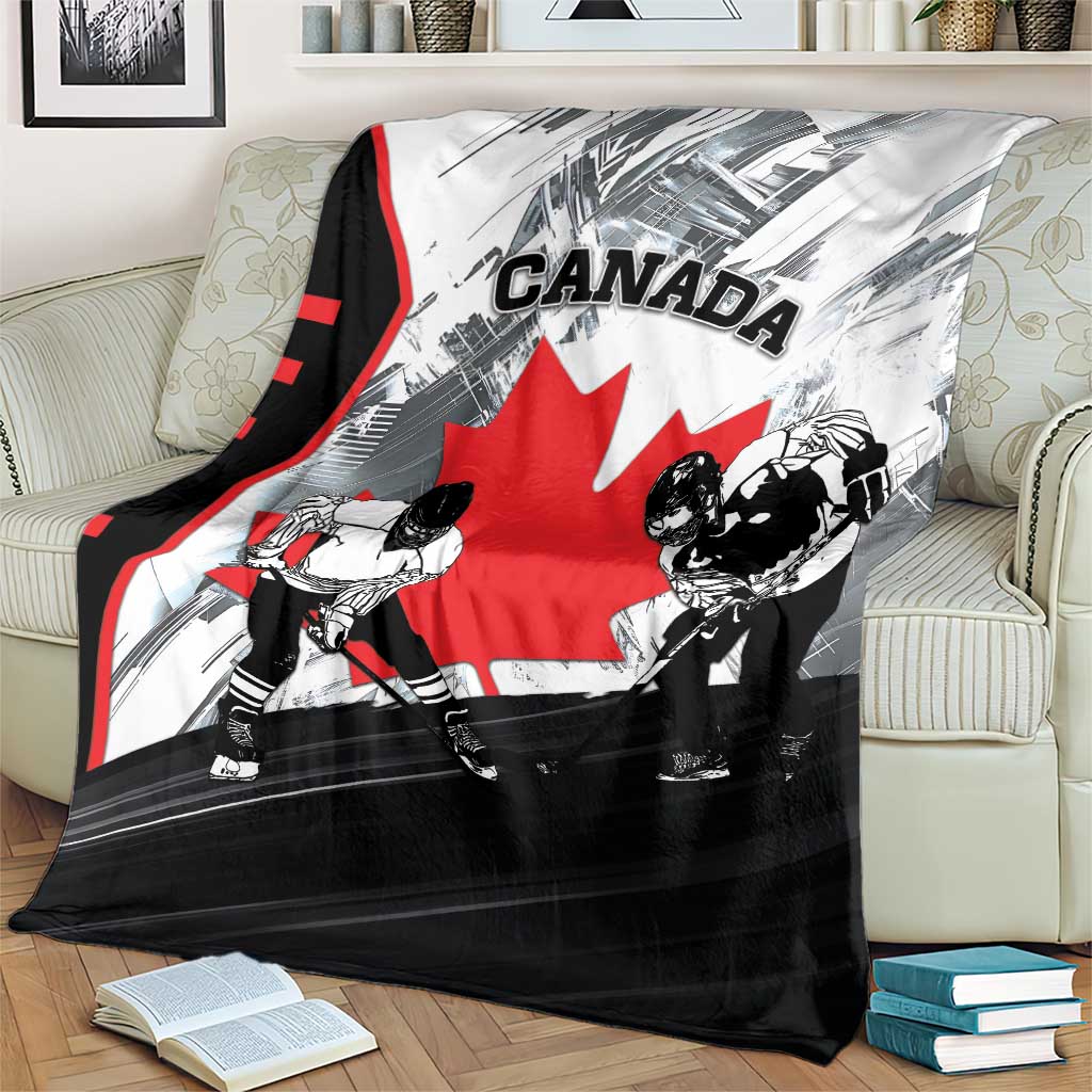 Canada Hockey Blanket Maple Leaf Sport Style