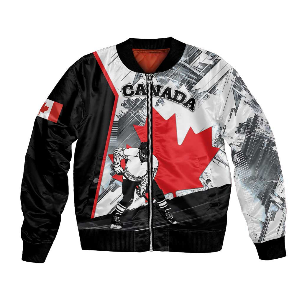 Canada Hockey Bomber Jacket Maple Leaf Sport Style