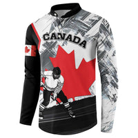 Canada Hockey Button Sweatshirt Maple Leaf Sport Style