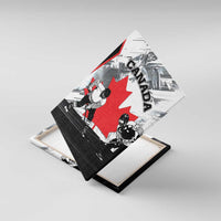 Canada Hockey Canvas Wall Art Maple Leaf Sport Style