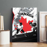 Canada Hockey Canvas Wall Art Maple Leaf Sport Style