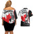 Canada Hockey Couples Matching Off Shoulder Short Dress and Hawaiian Shirt Maple Leaf Sport Style