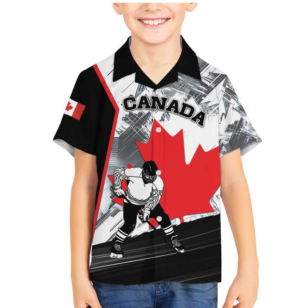 Canada Hockey Family Matching Mermaid Dress and Hawaiian Shirt Maple Leaf Sport Style
