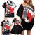 Canada Hockey Family Matching Off Shoulder Short Dress and Hawaiian Shirt Maple Leaf Sport Style
